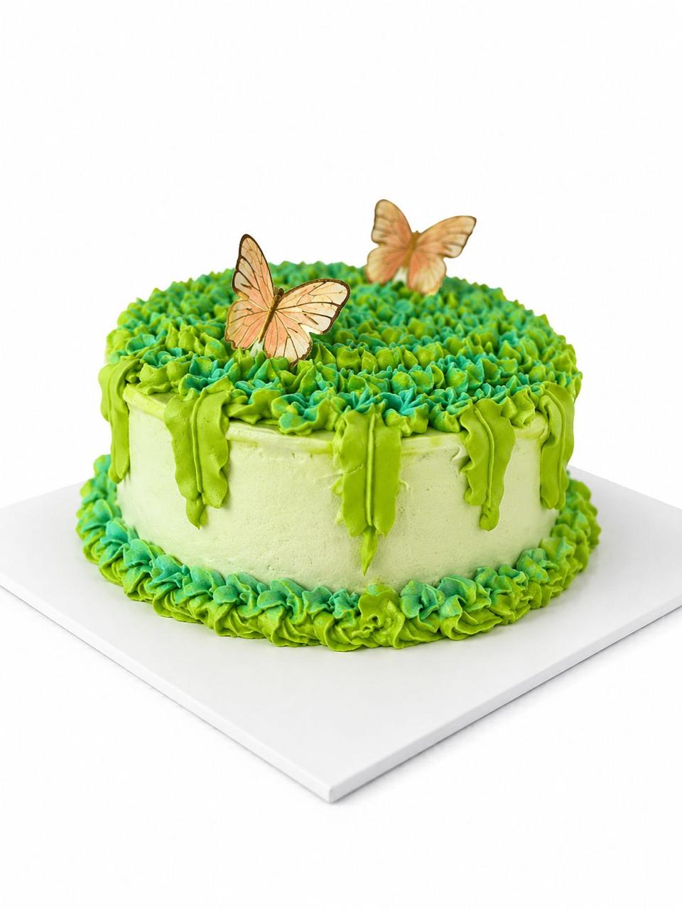 Butterfly garden cake